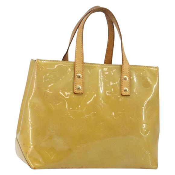 LOUIS VUITTON Monogram Vernis Reade PM Hand Bag Beige M91334 - Picture 1 of 12